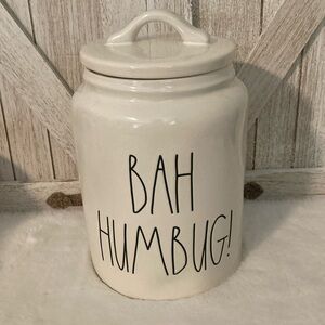 Rae Dunn Christmas Bah Humbug Canister